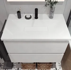 Умывальник Фаворит 850 Белый матовый, Solid Surface
