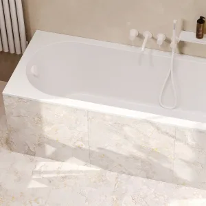 Ванна Борнео 170х75, белый матовый, Solid Surface