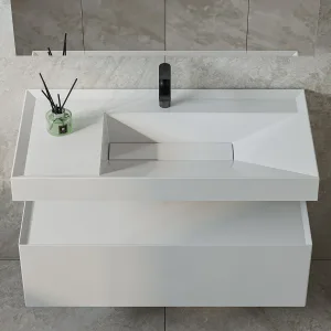 Умывальник Триумф 1000-02 Белый матовый, Solid Surface