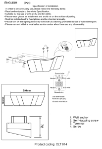 Настенное бра Clt 014 CLT 014W WH