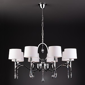 Подвесная люстра Madera 10093/8 хром/прозрачный хрусталь Strotskis