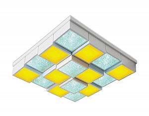 Светильник потолочный Orbital Crystal Sand FS1550 WH/SD 192W D715*715