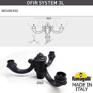 Консольный уличный светильник Консоль Ofir 000.000.R30.A0
