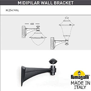 Консольный уличный светильник Консоль Midipilar 000.254.000.A0