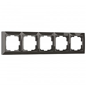 Рамка Werkel W0052007/ Рамка на 5 постов Snabb basic (серо-коричневый)