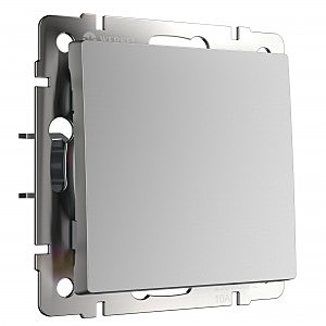 Выключатель Werkel W1112006/ Выключатель одноклавишный проходной (серебряный)