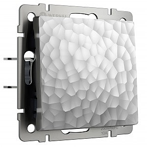 Выключатель Werkel W1212006/ Выключатель одноклавишный проходной (hammer серебряный)