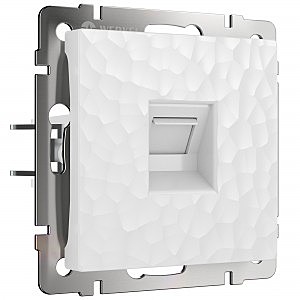 Розетка Werkel W1281001/ Розетка Ethernet RJ-45 (hammer белый)