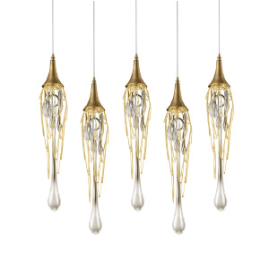 Светильник подвесной Goddess Tears P68009L-5 gold