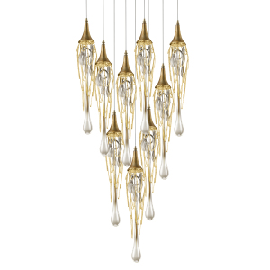 Светильник подвесной Goddess Tears P68009L-9G gold