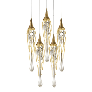 Светильник подвесной Goddess Tears P68009L-5/R gold
