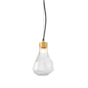 Светильник подвесной KR1197 KR1197P-1 brass/clear
