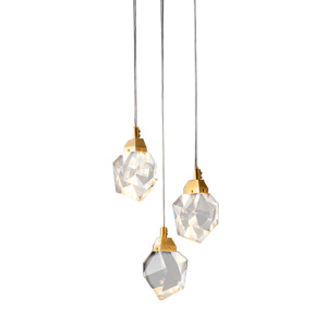 Светильник подвесной Crystal rock MD-020B-3 gold