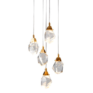 Светильник подвесной Crystal rock MD-020B-5 gold