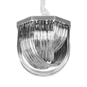 Подвесная люстра Murano Glass A001-400 L4 silver/smoky gray