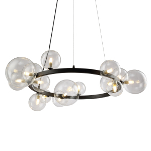 Подвесная люстра Art Deco Bubble OMG1075R black/clear