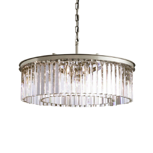 Подвесная люстра 1920s Odeon KR0387P-10B chrome/clear