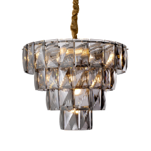 Подвесная люстра Amazone KG1113P-7 chrome/smoky