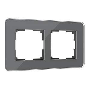Рамка Elite графит W0022440/ Рамка на 2 поста Elite (графит, стекло)