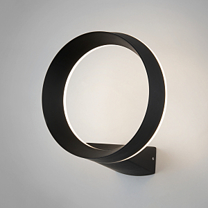 Уличный настенный светильник Ring 1710 TECHNO LED Ring чёрный