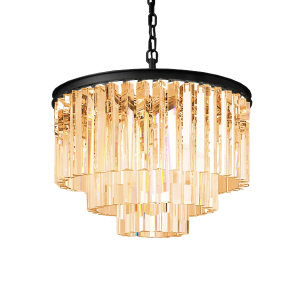 Подвесная люстра 1920s Odeon KR0387P-6 black/amber