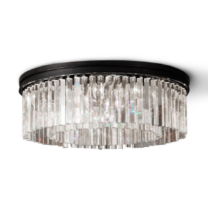 Потолочная люстра 1920s Odeon KR0387C-10B/P black/clear