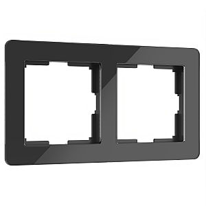 Рамка Acrylic черный W0022708/ Рамка на 2 поста Acrylic (черный)