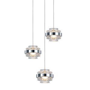 Светильник подвесной Indiana MD22030002-3A chrome/clear