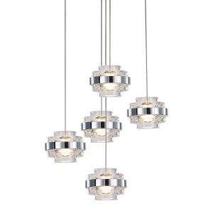 Светильник подвесной Indiana MD22030002-5A chrome/clear