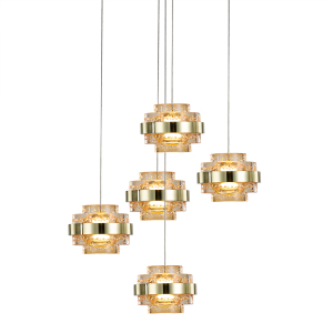 Светильник подвесной Indiana MD22030002-5A gold/champagne