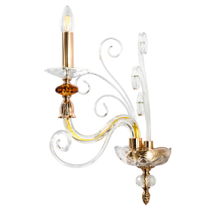 Настенное бра CATARINA CATARINA AP1 V2 GOLD/TRANSPARENT-COGNAC