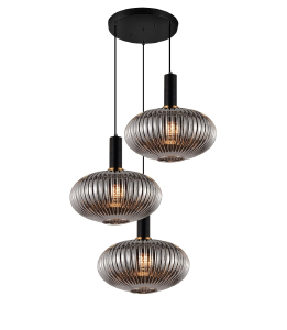 Светильник подвесной Floril LDP 1216-3 GY+BK