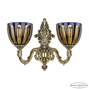 Настенное бра Florence 7101B14/2/175 GB P1 U Amber-Blue/H-1H