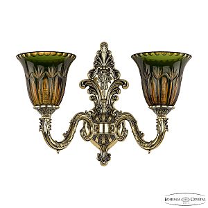 Настенное бра Florence 7101B14/2/175 GB P2 U Amber-Green/H-1I