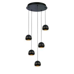 Светильник подвесной MD21001034 MD21001034-5A black/gold