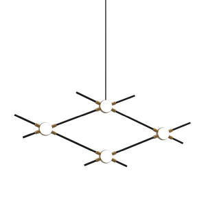 Подвесная люстра Molecular MD18001067-4A black/gold