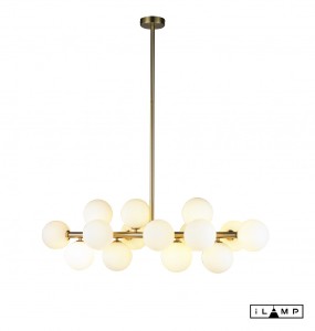 Люстра на штанге Golden 8516P/L BR-WH