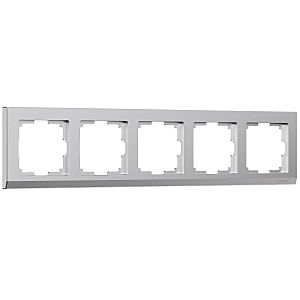 Рамка Werkel W0051865/ Рамка на 5 постов Stark (серебряный матовый)