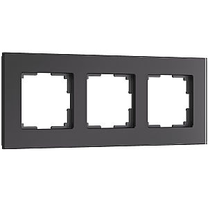 Рамка Werkel W0033108/ Рамка на 3 поста Senso (черный, стекло soft-touch)