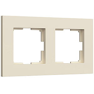 Рамка Werkel W0022962/ Рамка на 2 поста Slab (айвори матовый)