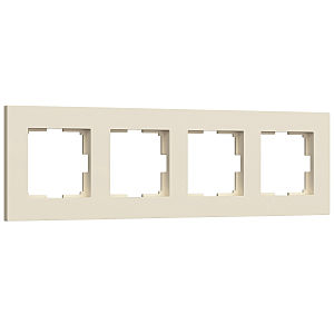 Рамка Werkel W0042962/ Рамка на 4 поста Slab (айвори матовый)