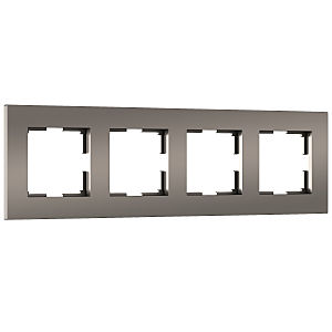 Рамка Werkel W0042963/ Рамка на 4 поста Slab (бронза матовый)