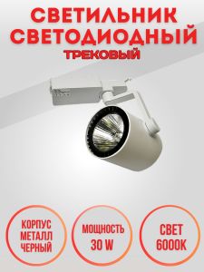 Трековый светильник 01 ST-01-30-WH-WH