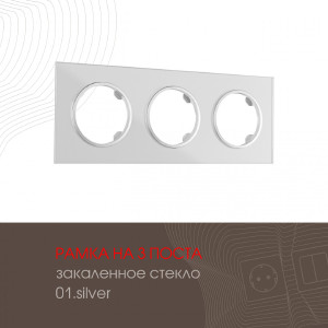 Рамка Am-502.01 502.01-3.silver