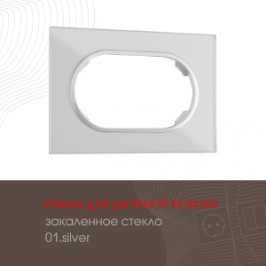 Рамка Am-502.01 502.01-double.silver