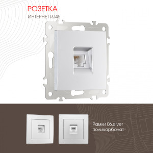 Розетка Am-206 206.45-1.silver