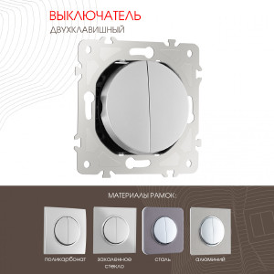 Выключатель Am-202 202.30-2.silver