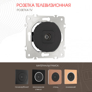 Розетка Am-202 202.43-1.black