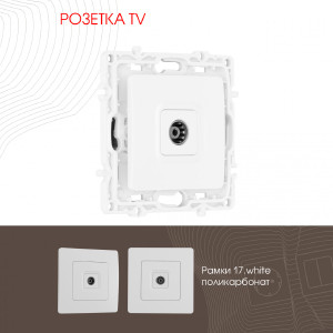 Розетка Am-217 217.43-1.white