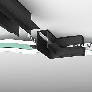 Коннекторы Slim Magnetic Slim Magnetic Коннектор угловой для встраиваемого шинопровода под ГКЛ 9,5мм (черный) 85214/00